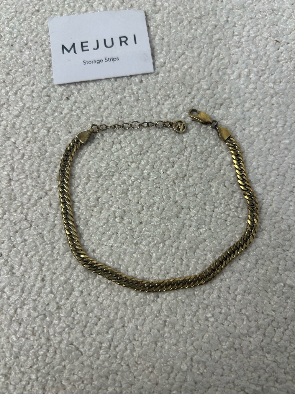 Mejuri Gold Curb Chain Bracelet Bracelet with Extender